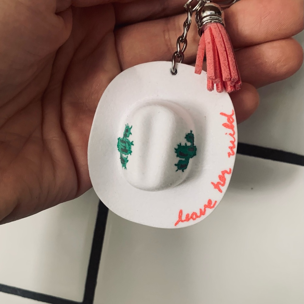 Mini Cowboy Hat Keychain - Picture 2 of 5